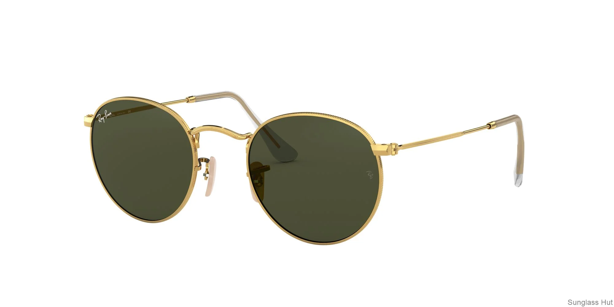 RB3447 Ray-Ban Round Metal Gold/Dark Green S