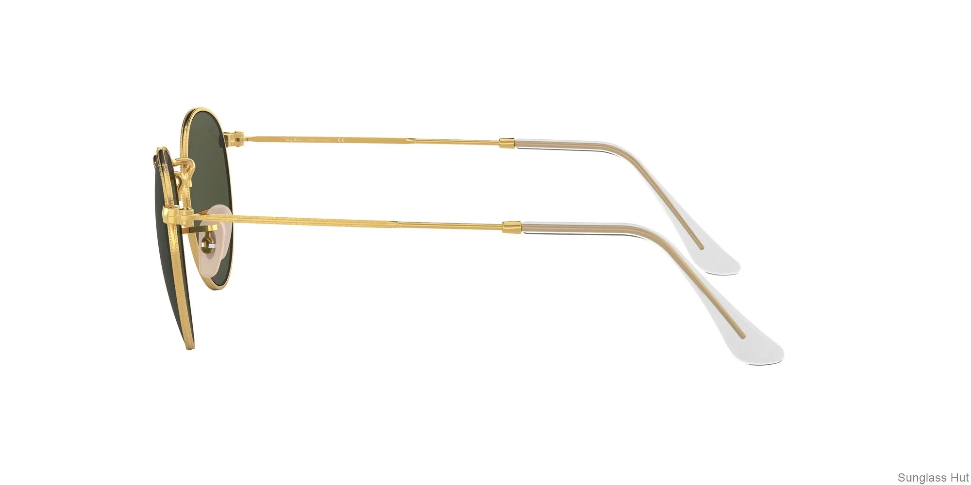 RB3447 Ray-Ban Round Metal Gold/Dark Green S - Image 3