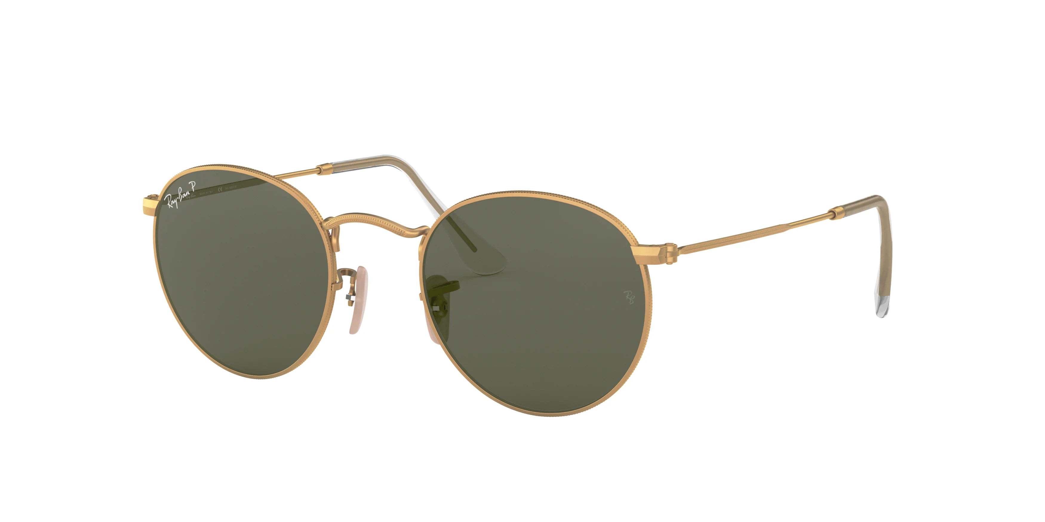 RB3447 Ray-Ban ROUND METAL Gold/Green S
