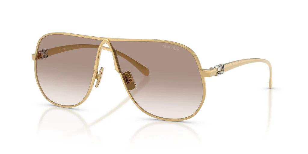 MU A56S Miu Miu Gold/ Clear Gradient Brown L