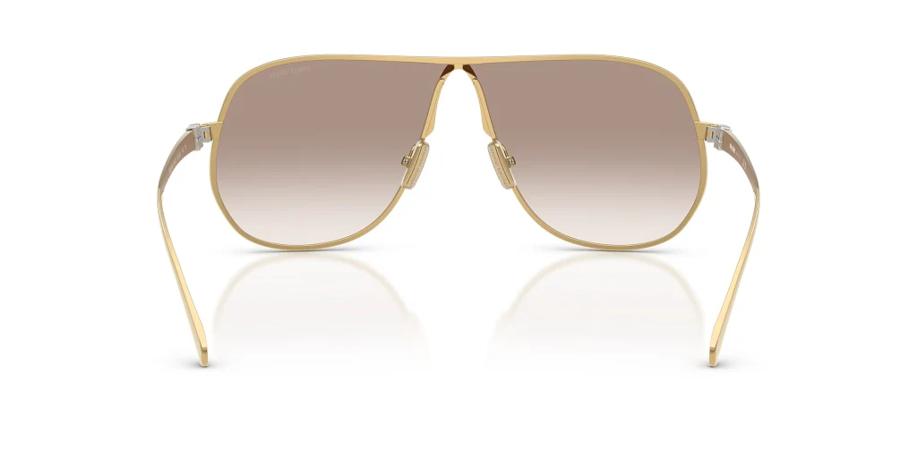MU A56S Miu Miu Gold/ Clear Gradient Brown L - Image 4
