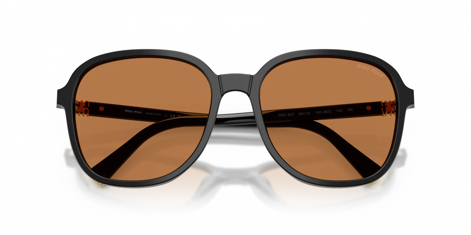 MU B01S Miu Miu Black/Brown 58 - Image 4