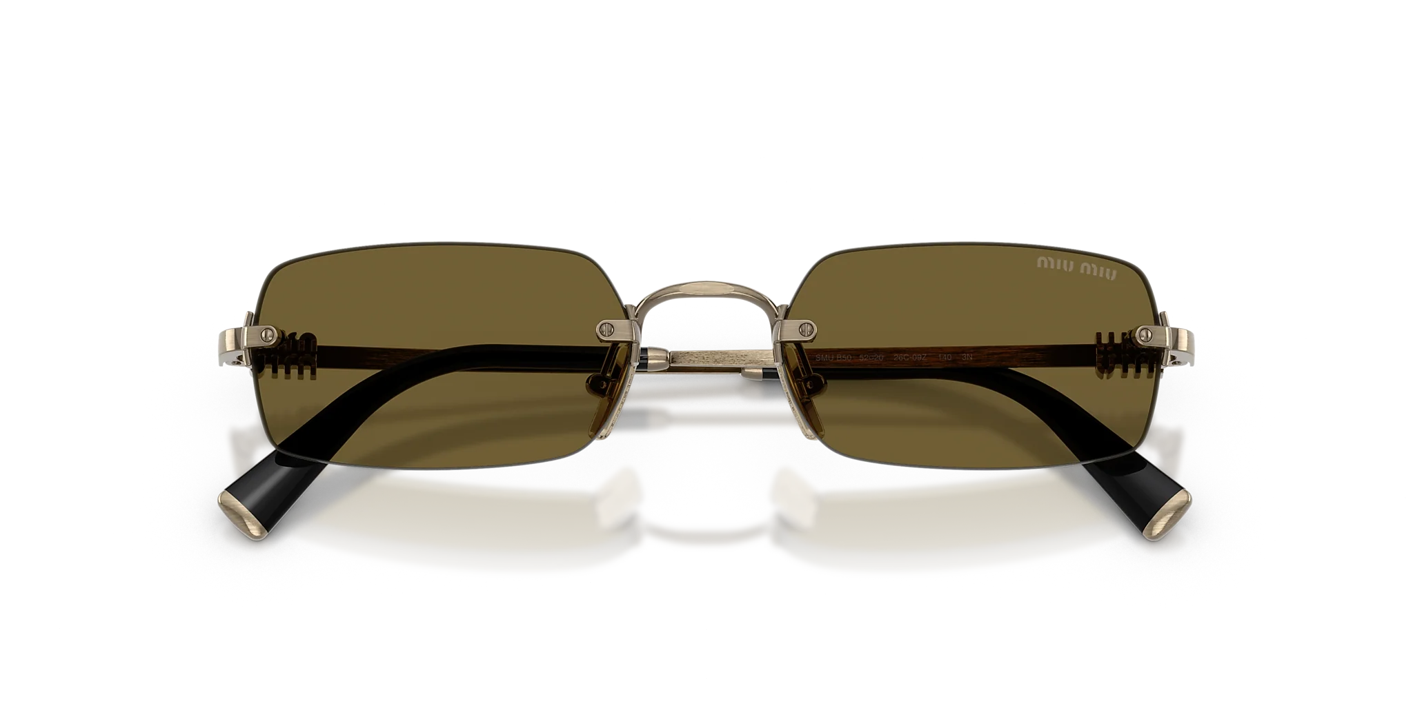 MU B50S Miu Miu Old Gold/Dark Brown S - Image 5