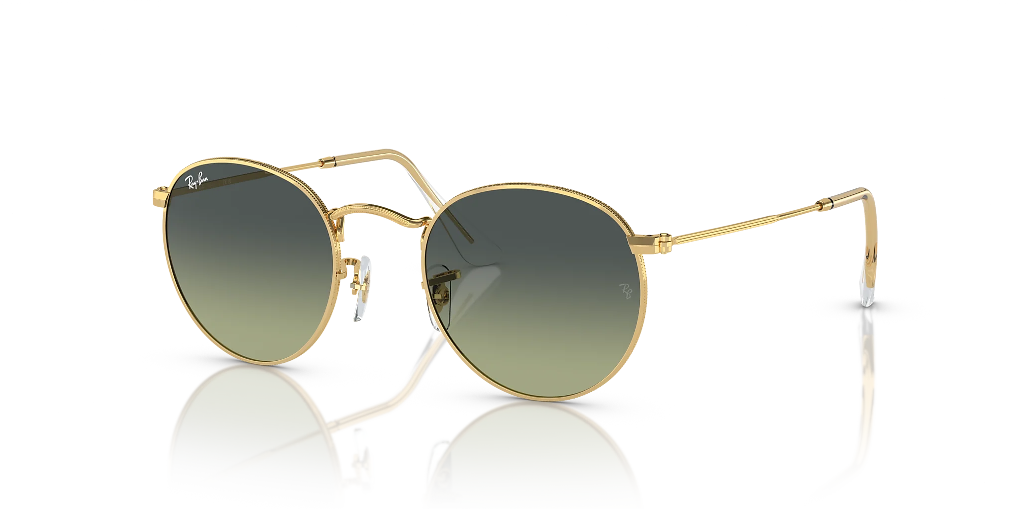 RB3447 Round Metal Ray-Ban Gold/Green S