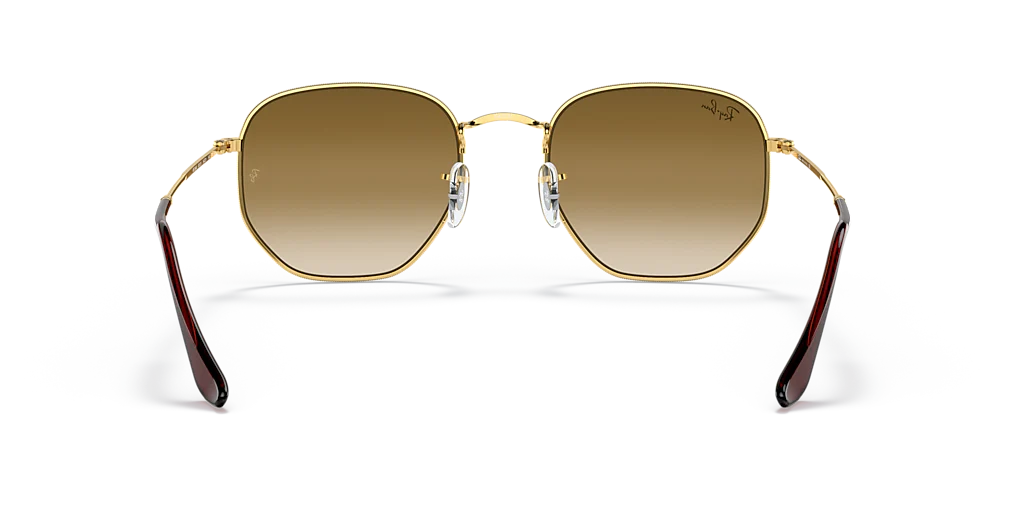 RB3548 Hexagonal Ray-Ban Gold/Brown M - Image 3