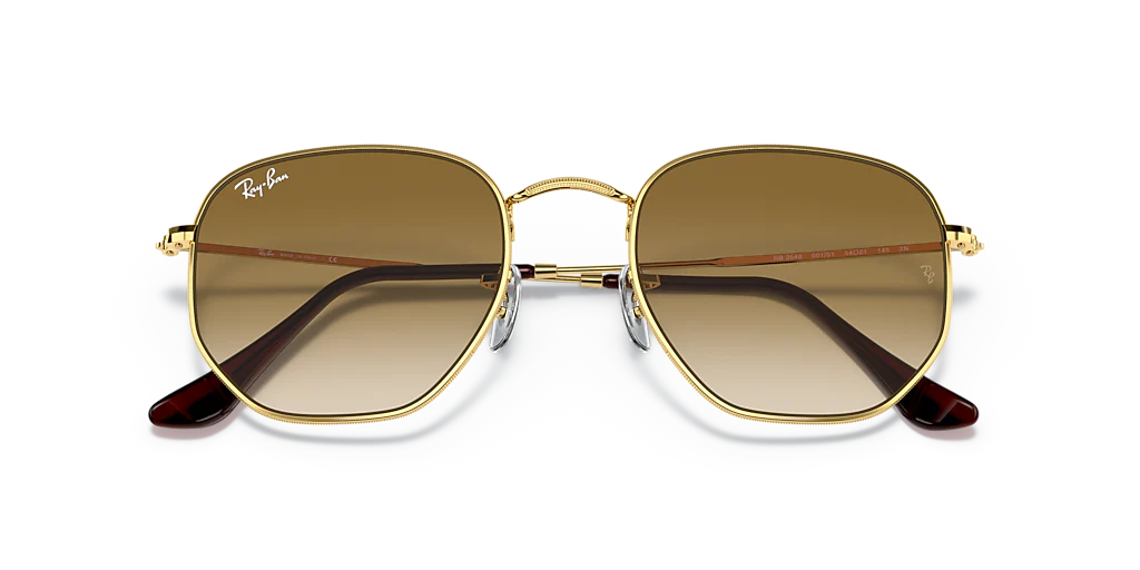RB3548 Hexagonal Ray-Ban Gold/Brown M - Image 4