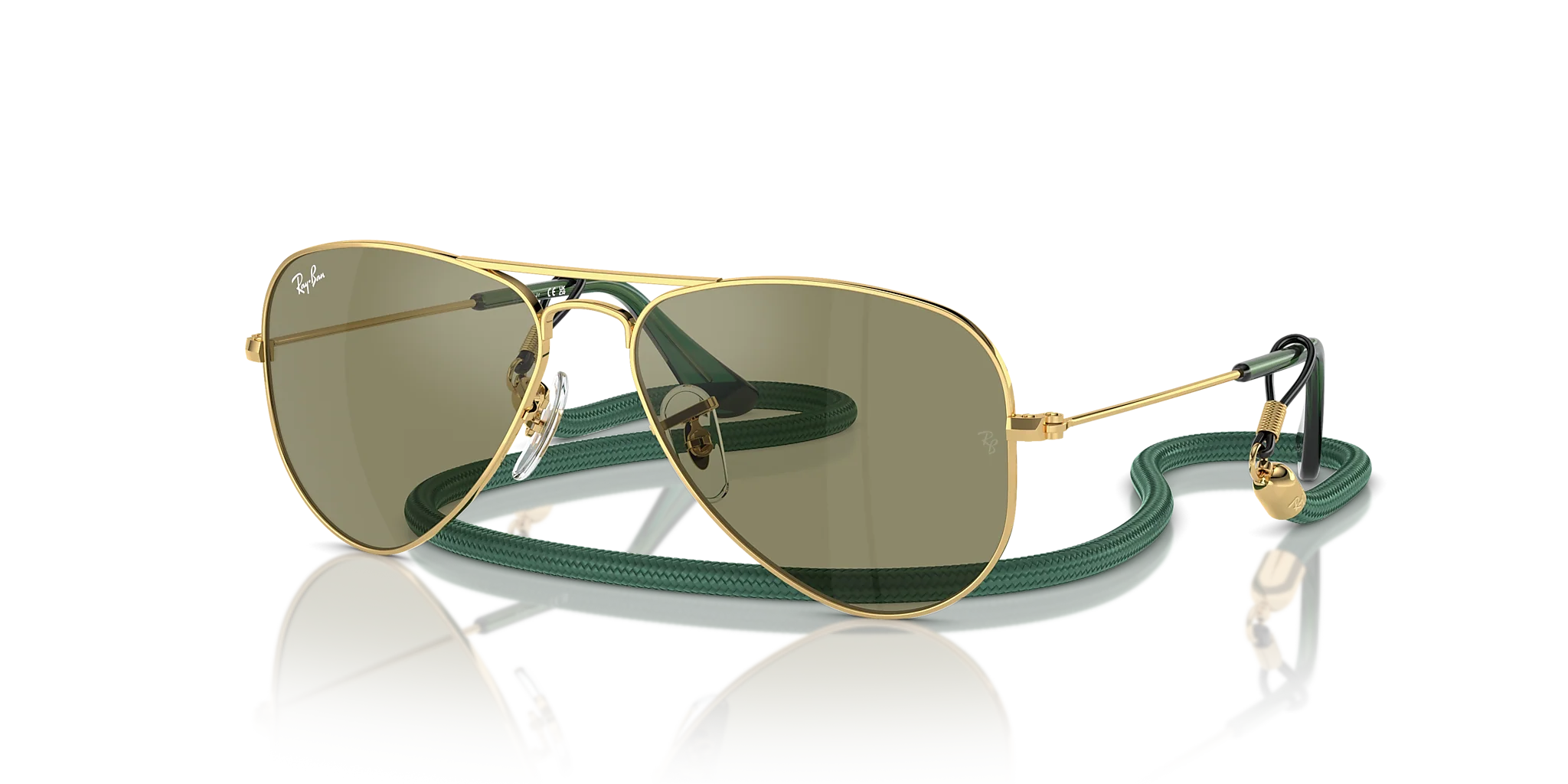 RB9506S Ray-Ban Aviator Kids Gold/Green L