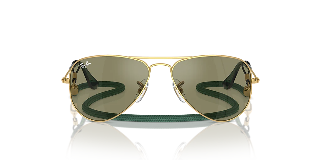 RB9506S Ray-Ban Aviator Kids Gold/Green L - Image 2