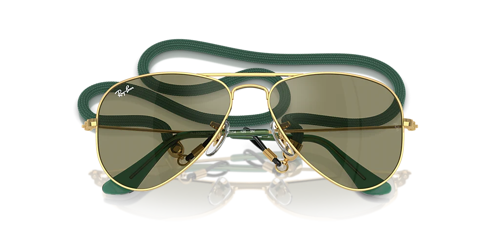 RB9506S Ray-Ban Aviator Kids Gold/Green L - Image 5